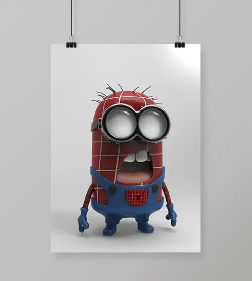 Quadro Minion / Homem-Aranha