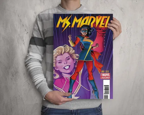 Quadro Ms Marvel / Capitã Marvel