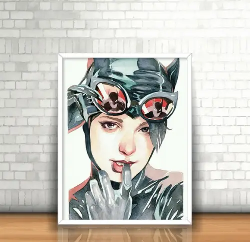 Quadro Mulher Gato