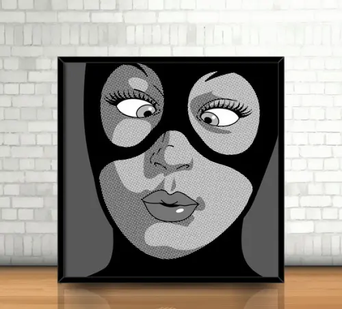 Quadro Mulher Gato / PopArt (20x20cm)