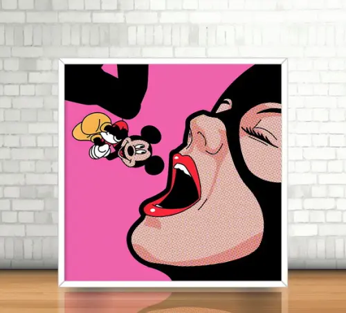 Quadro Mulher Gato / PopArt (20x20cm)