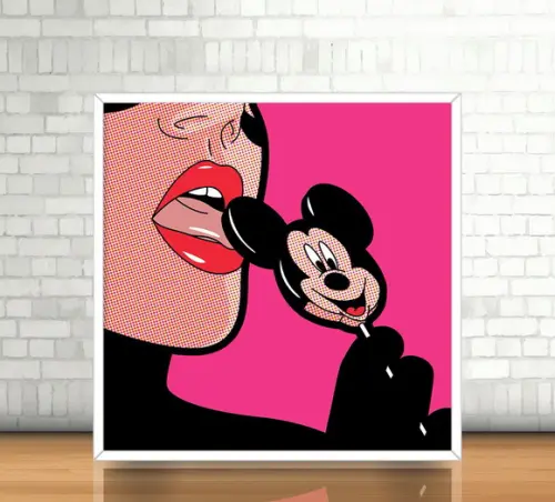 Quadro Mulher Gato / PopArt (20x20cm)