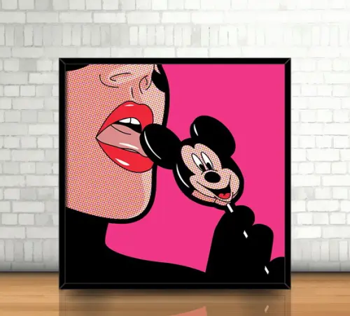 Quadro Mulher Gato / PopArt (20x20cm)