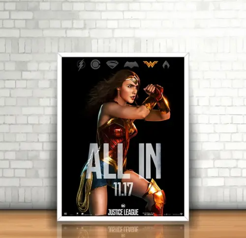 Quadro Mulher Maravilha / Liga da Justiça