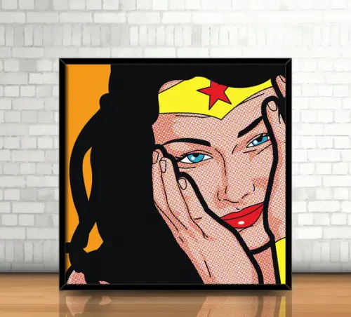 Quadro Mulher Maravilha / PopArt (20x20cm)