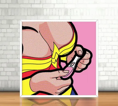 Quadro Mulher Maravilha / PopArt (20x20cm)