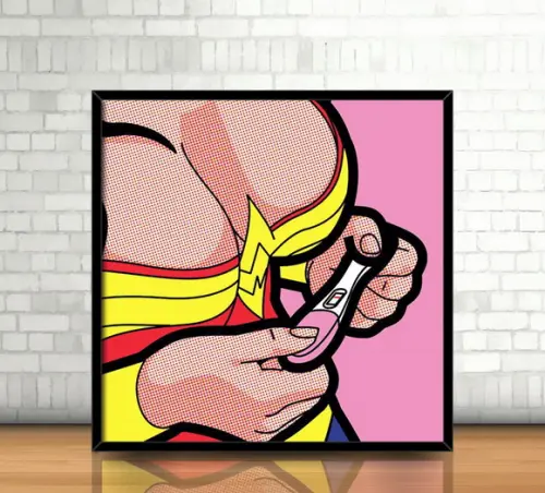 Quadro Mulher Maravilha / PopArt (20x20cm)