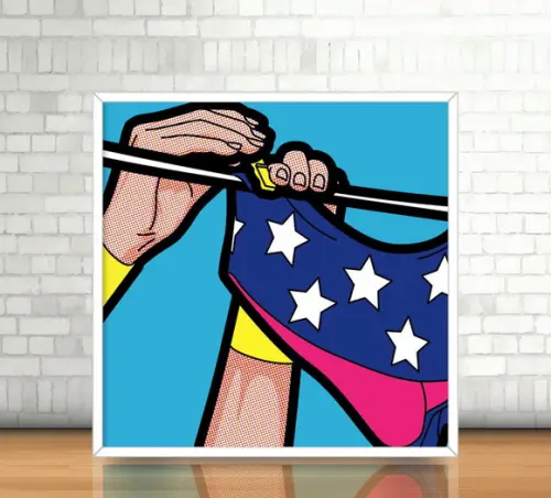 Quadro Mulher Maravilha / PopArt (20x20cm)