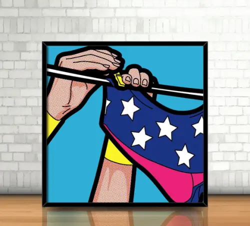Quadro Mulher Maravilha / PopArt (20x20cm)