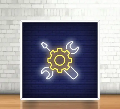 Quadro Neon Mechanic Tool