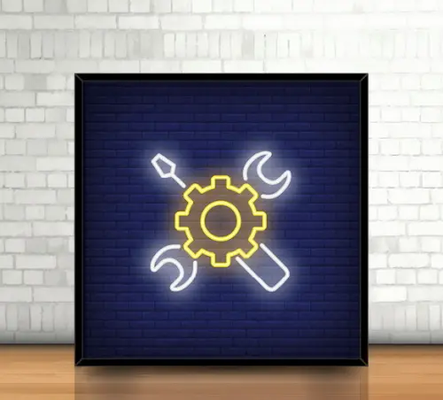 Quadro Neon Mechanic Tool