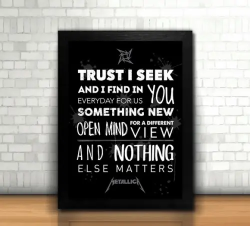 Quadro Nothing Else Matters / Metallica