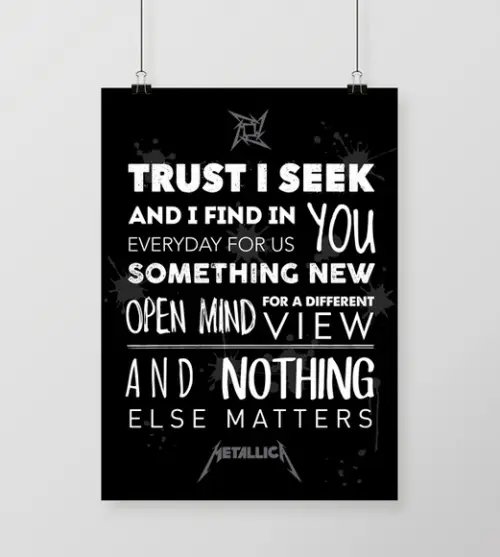 Quadro Nothing Else Matters / Metallica