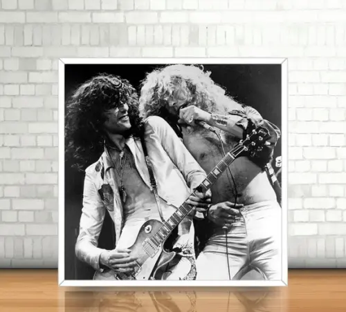 Quadro Page & Plant / Led Zeppelin / 20x20cm