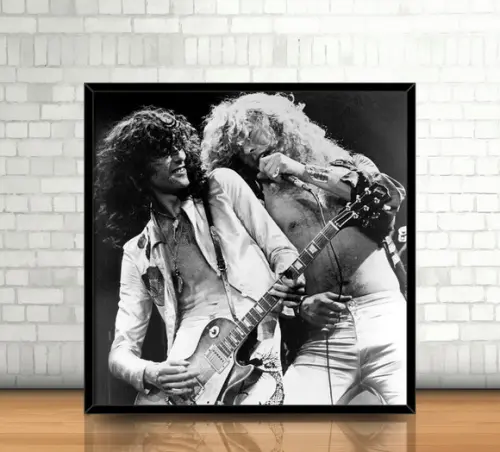 Quadro Page & Plant / Led Zeppelin / 20x20cm