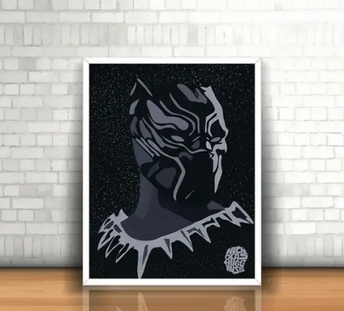 Quadro Pantera Negra