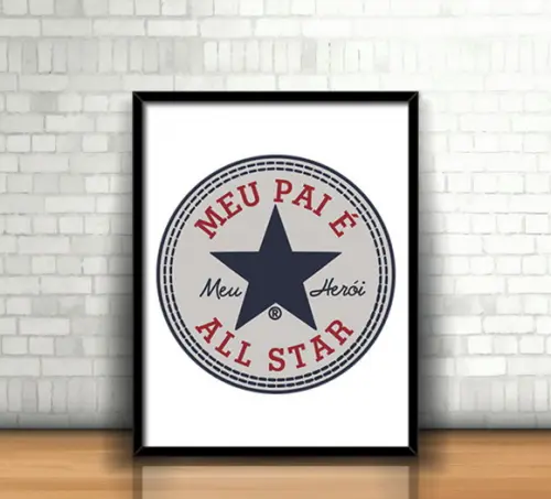 Quadro Papai Super All Star
