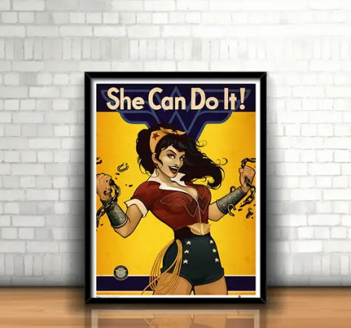 Quadro Retrô / Mulher-Maravilha