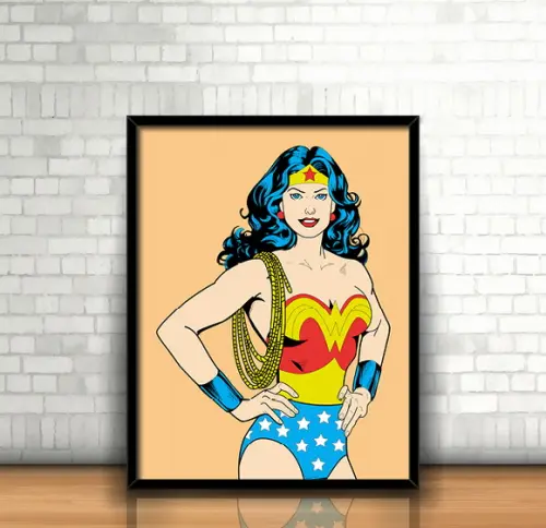 Quadro Retrô / Mulher-Maravilha
