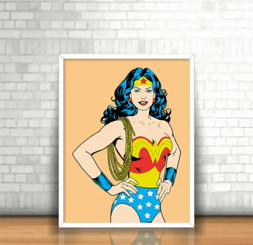 Quadro Retrô / Mulher-Maravilha