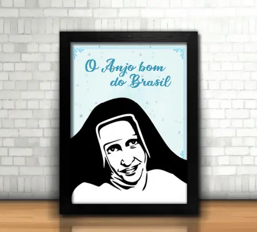 Quadro Santa Dulce / 20x30cm / com vidro