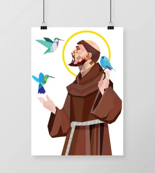 Quadro São Francisco / 20x30cm / Com Vidro