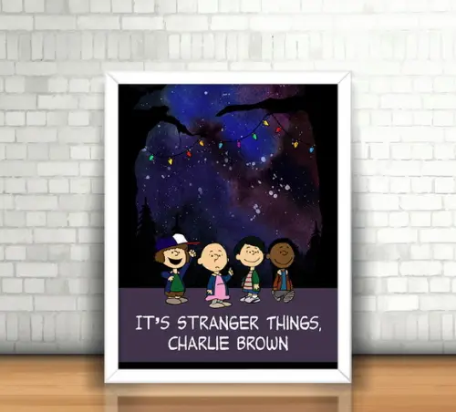 Quadro Stranger Things & Charlie Brown