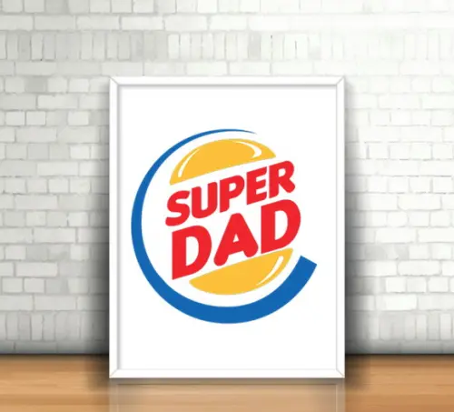 Quadro Super Dad