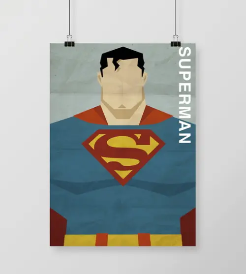 Quadro Superman / Minimalista
