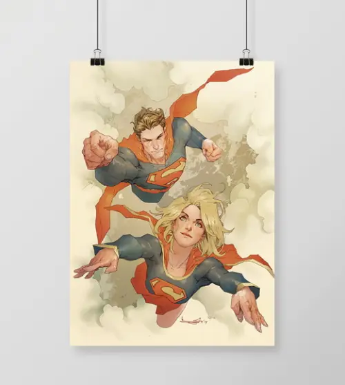 Quadro Superman & Supergirl