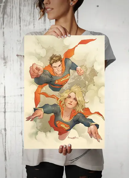 Quadro Superman & Supergirl