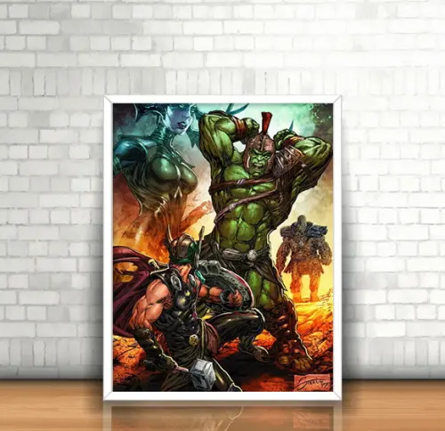 Quadro Thor Vs Hulk / Ragnarok