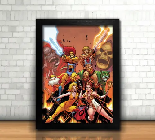 Quadro ThunderCats & He-Man / 20x30cm / com vidro