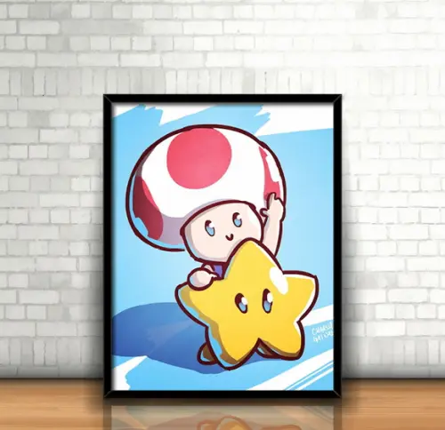 Quadro Toad / Mario Bros