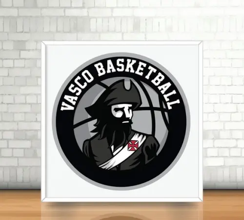 Quadro Vasco / Basquete (20x20cm)