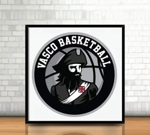 Quadro Vasco / Basquete (20x20cm)