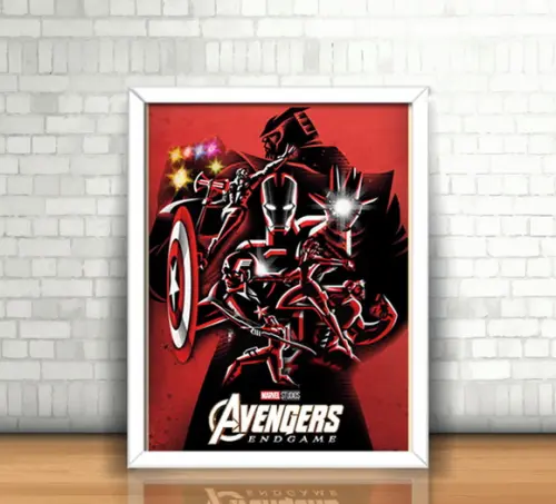 Quadro Vingadores / Ultimato (Endgame) / 20x30cm / Com Vidro