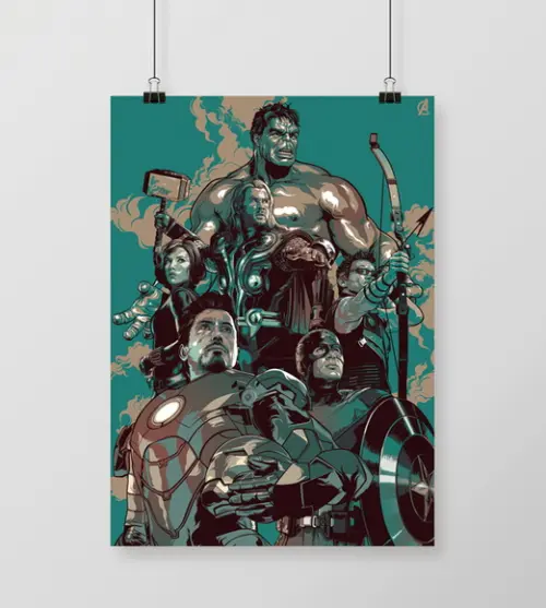 Quadro Vingadores Marvel