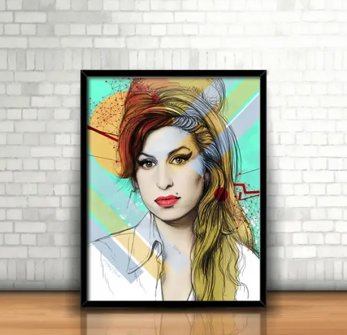 Quadro Watercolor / Amy Winehouse