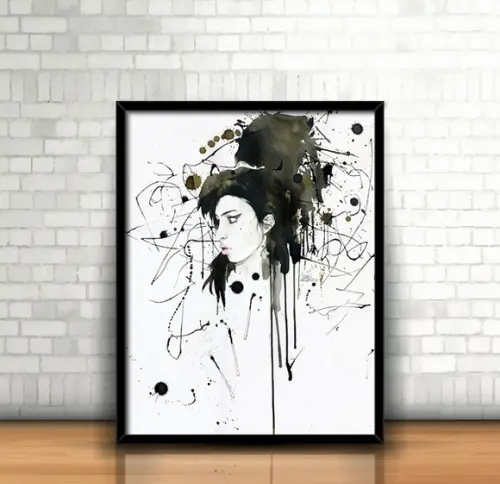 Quadro Watercolor / Amy Winehouse