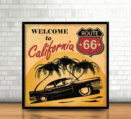 Quadro Welcome to California / Route 66