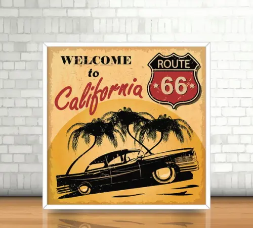 Quadro Welcome to California / Route 66