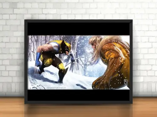 Quadro Wolverine & Dentes-de-Sabre