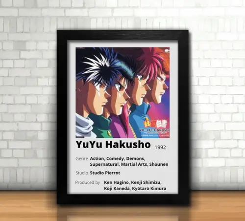 Quadro Yu Yu Hakusho / 20x30cm / com Vidro