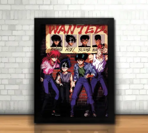 Quadro Yu Yu Hakusho / 20x30cm / com Vidro