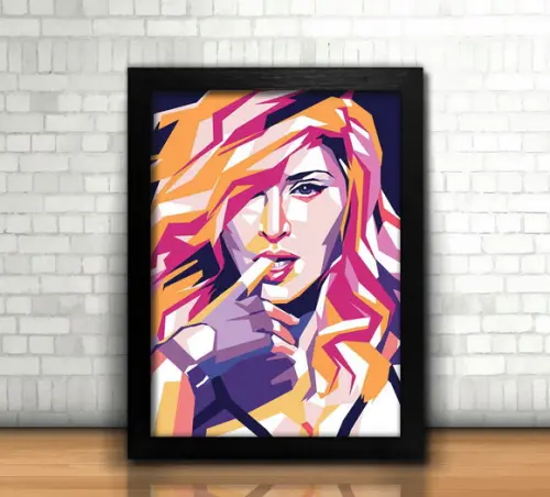 Rainha do Pop / Quadro / 20x30cm / com Vidro