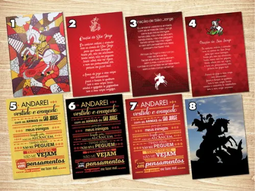 São Jorge / Kit Adesivos / Tamanho A4