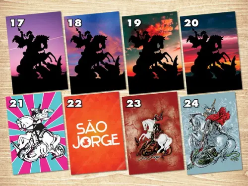 São Jorge / Kit Adesivos / Tamanho A4