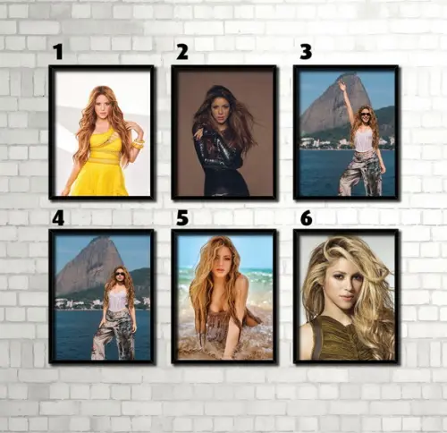 Shakira Rainha Latina / Quadro / 20x30cm / Vidro