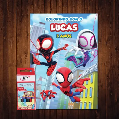 Spidey / Livro de Colorir / 15x21cm / Giz de Cera
